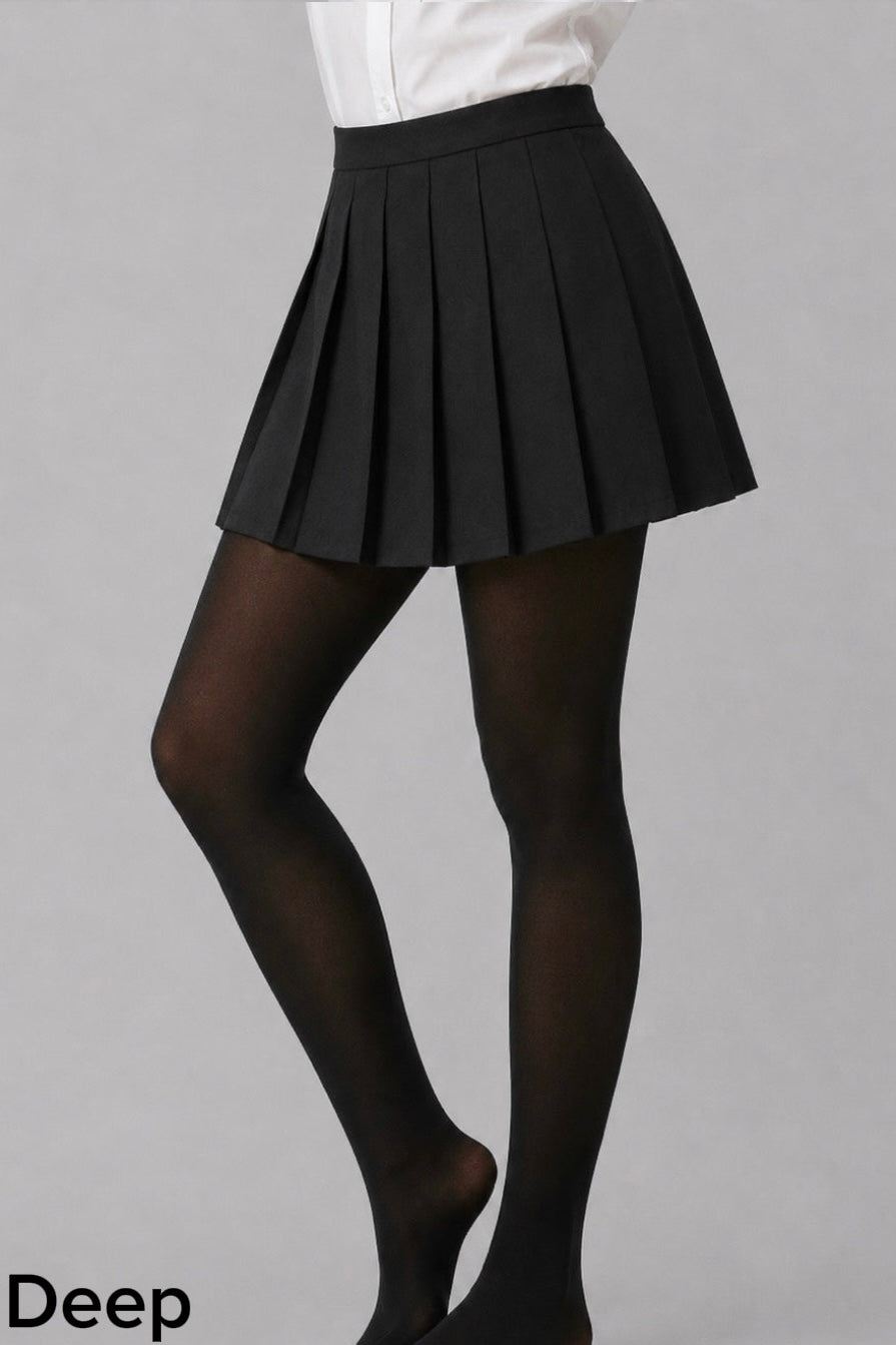 ICEX Smart Fleece Tights in Deep - fleece lined school tights for UK school uniform